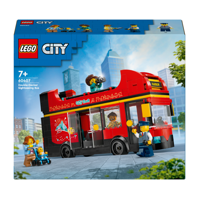 LEGO 60407 City Red Double Decker Sightseeing Bus Toy Set