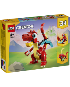 LEGO 31145 Creator 3in1 Red Dragon Set Toy with Animal Figures