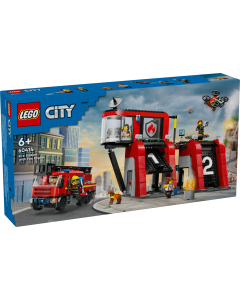 LEGO 60414 City Fire Station with Fire Engine Toy Playset