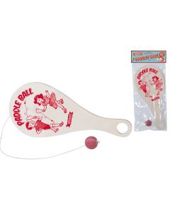 Kandy Toys TY6523 Super Retro Wooden Paddle Bat & Ball