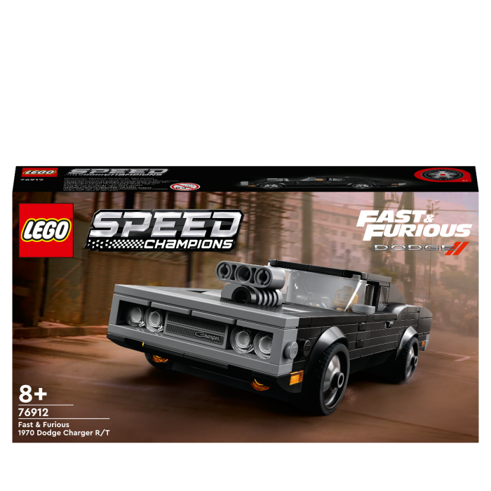  LEGO Speed Champions Fast & Furious 1970 Dodge Charger R/T  76912, Toy Muscle Car Model Kit for Kids, Collectible Set with Dominic  Toretto Minifigure : Toys & Games