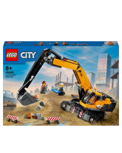 LEGO 60420 City Yellow Construction Excavator Digger Toy Set
